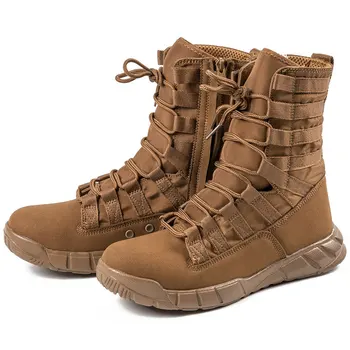 Уличные мужские армейские ботинки для пустыни, тренировочные ботинки, износостойкие военные ботинки, легкая походная обувь, мужские ботинки до середины икры