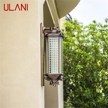 Уличный настенный светильник ULANI, светодиодные классические Ретро Роскошные бра, Водонепроницаемые IP65, декоративные для дома