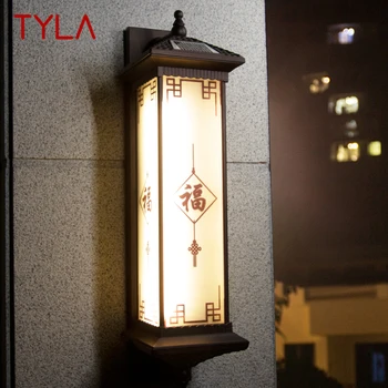 Уличный Солнечный настенный светильник TYLA Креативный Китайский светильник-бра LED Водонепроницаемый IP65 для домашнего двора Крыльца виллы