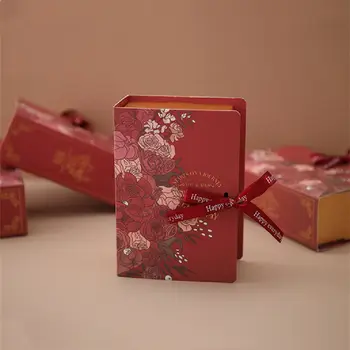 Упаковочная коробка из 5 шт. с лентой, креативная коробка конфет из крафт-бумаги, Креативная подарочная коробка 
