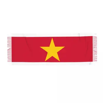Флаг Суринама, зимний шарф, шали, женские и мужские теплые шарфы Bufanda с кисточками