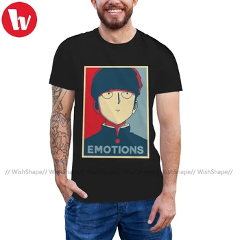 Футболка Mob Psycho 100 Emotions, футболка Mob Psycho 100, мужская футболка из 100-процентного хлопка, футболка Beach Fun с принтом