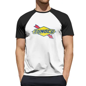 Футболка с логотипом Sunoco Oil, промытым в мыльных пузырях, футболки с графическими принтами, быстросохнущая рубашка, черная футболка, мужская одежда