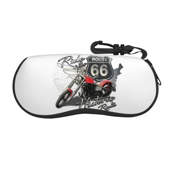 Чехол для очков для байкеров US 66, мужская и женская мягкая Защитная сумка для мотоциклетных солнцезащитных очков Route 66 America Highway
