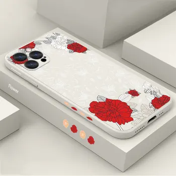Чехол для телефона с Бабочками и цветами Для Apple iPhone 15 14 13 12 11 Pro Max Mini 8 7 6 SE X XS XR Plus Cases Cover Fundas Cqoues