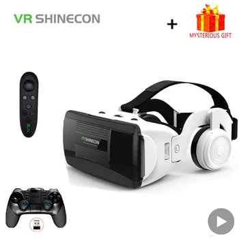 Шлем Shinecon 3D VR Очки Виртуальной Реальности Гарнитура Для iPhone Android Смартфон Очки Для Смартфона Viar Бинокль Wirth