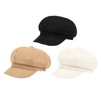 Шляпы с козырьком для женщин, Женская шляпа газетчика, Плоская шляпа таксиста, Восьмиугольные шляпы для отдыха