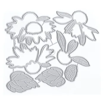 Штампы для резки металлических листьев хризантемы DzIxY для изготовления открыток, наборы штампов для тиснения бумаги, Альбомные поделки 2023 Шаблоны Трафареты