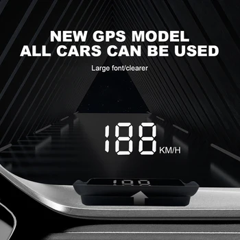 Электронный Головной Дисплей Светодиодный Дисплей Автомобильный GPS MPH Детектор Подключи и Играй Автомобильный Цифровой HUD Умный Головной Дисплей для Автомобиля Auto