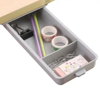 Ящик для хранения типа ящика под столом Настольный органайзер Офисный стол Коробка для канцелярских принадлежностей для студентов Невидимый органайзер для ящиков
